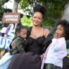 Rihanna Hits Blue Carpet With Sons, RZA & Riot