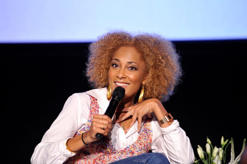Amanda Seales speaks onstage during SoulPancake's "Four Conversations about One Thing" at Hammer Museum on May 29, 2019 in Los Angeles, California.