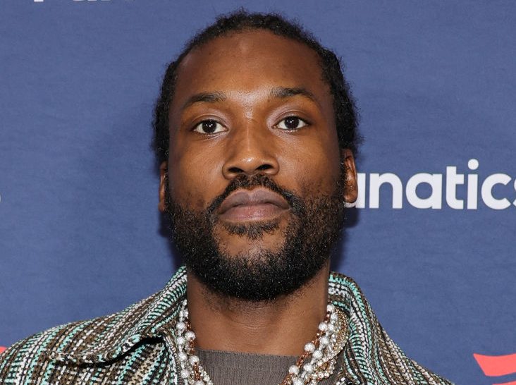LAS VEGAS, NEVADA - FEBRUARY 10: Meek Mill attends Michael Rubin's Fanatics Super Bowl party at the Marquee Nightclub at The Cosmopolitan of Las Vegas on February 10, 2024 in Las Vegas, Nevada.