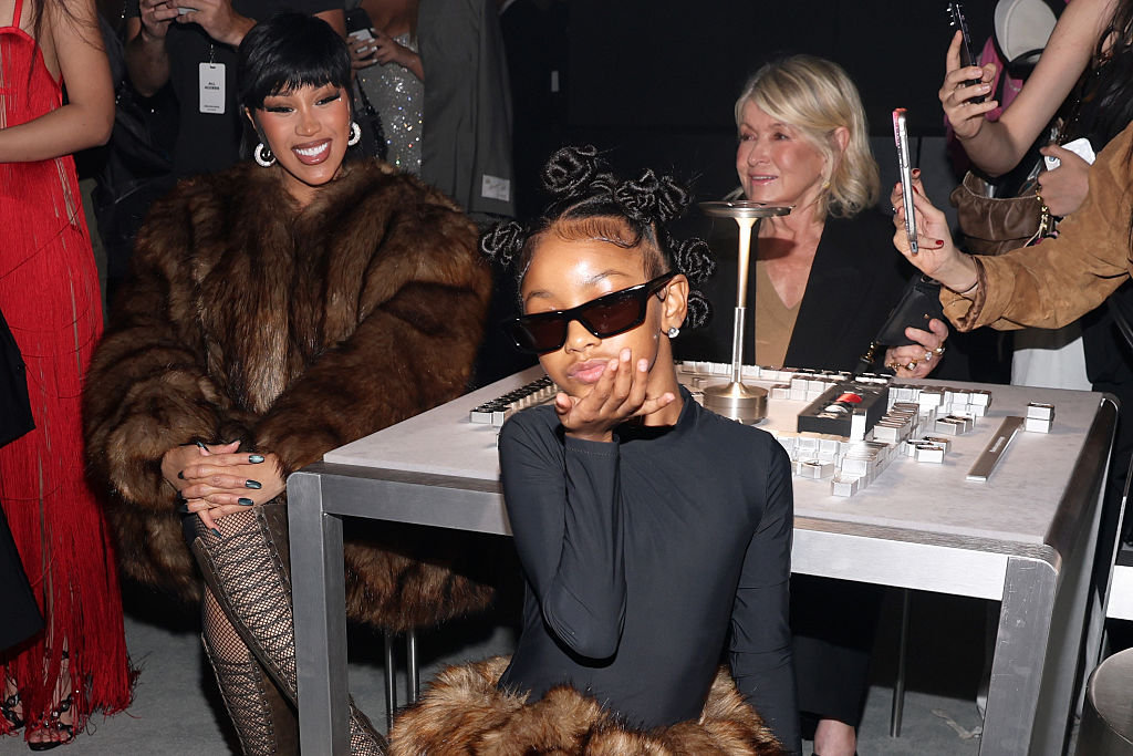 Cardi B And Kulture Pop Out To NYFW Event With Matching Fur Pieces - HOT 97