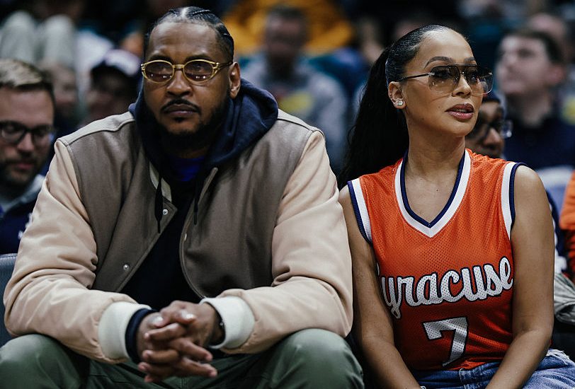 Carmelo Anthony & La La Go Viral At Son's Syracuse Game
