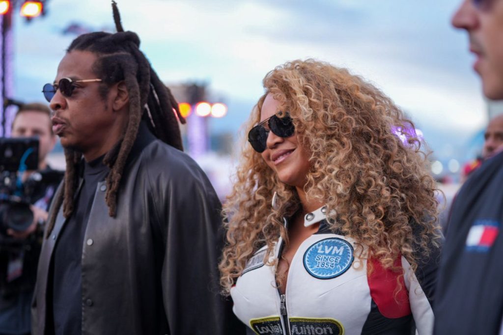 Beyoncé Gets Thrilling "Hot Lap" With Lewis Hamilton, Who Also Amazes Jay-Z