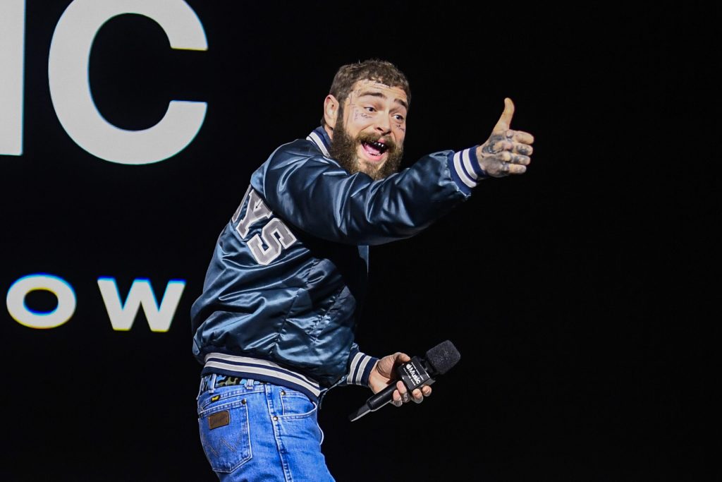Post Malone Looks To Take Out Trash In Texas
